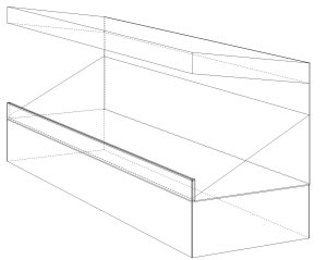 small stands raised technical drawing